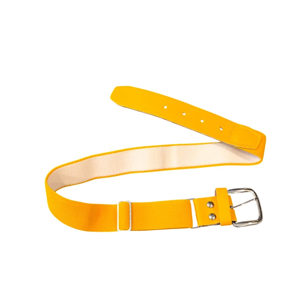Champro Yellow Baseball Softball Adjustable Elastic Belt Silver Buckle 01044501
